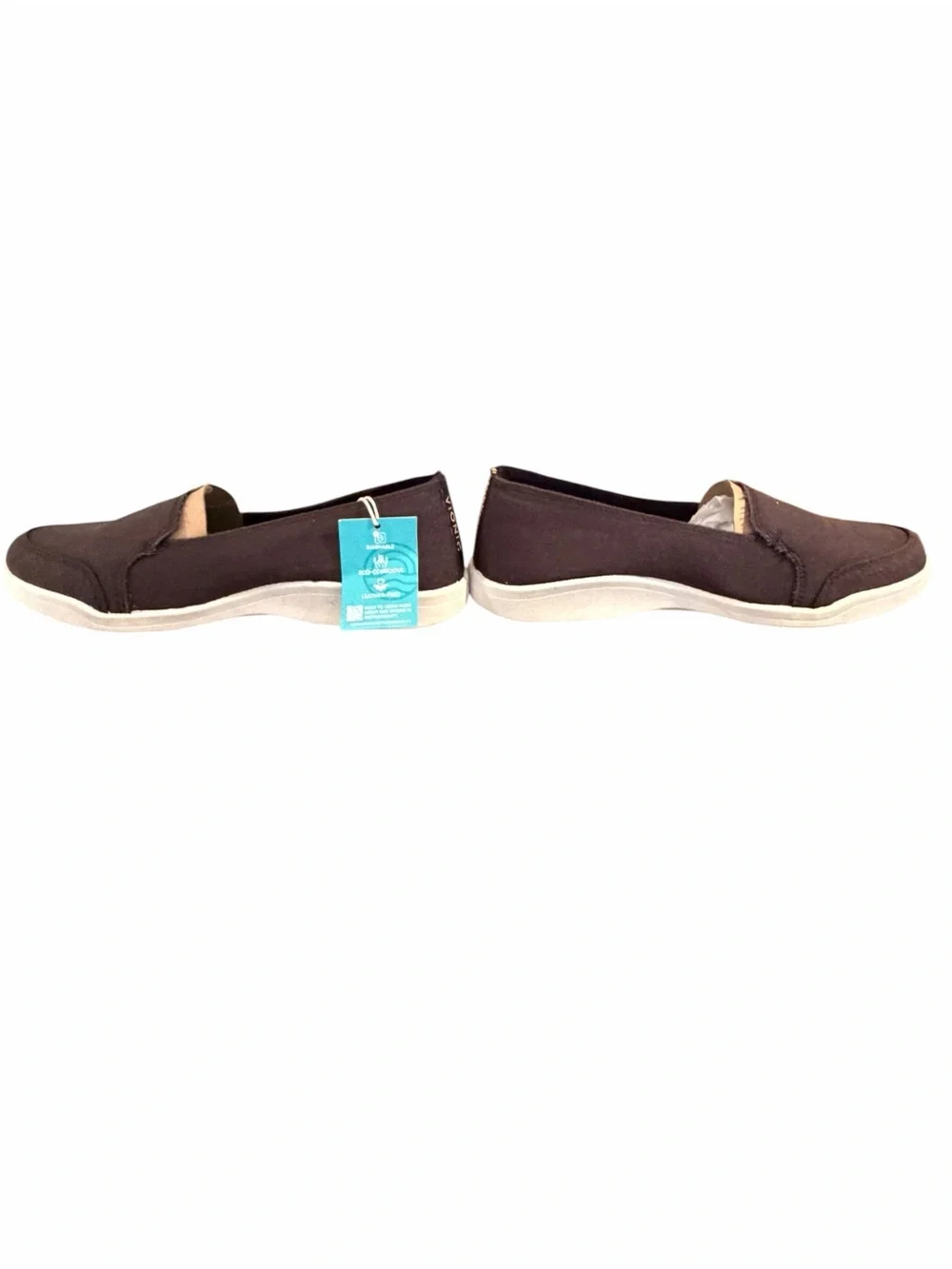 Vionic Beach Manzanita Black Canvas Slip On Comfort Shoes Size 7